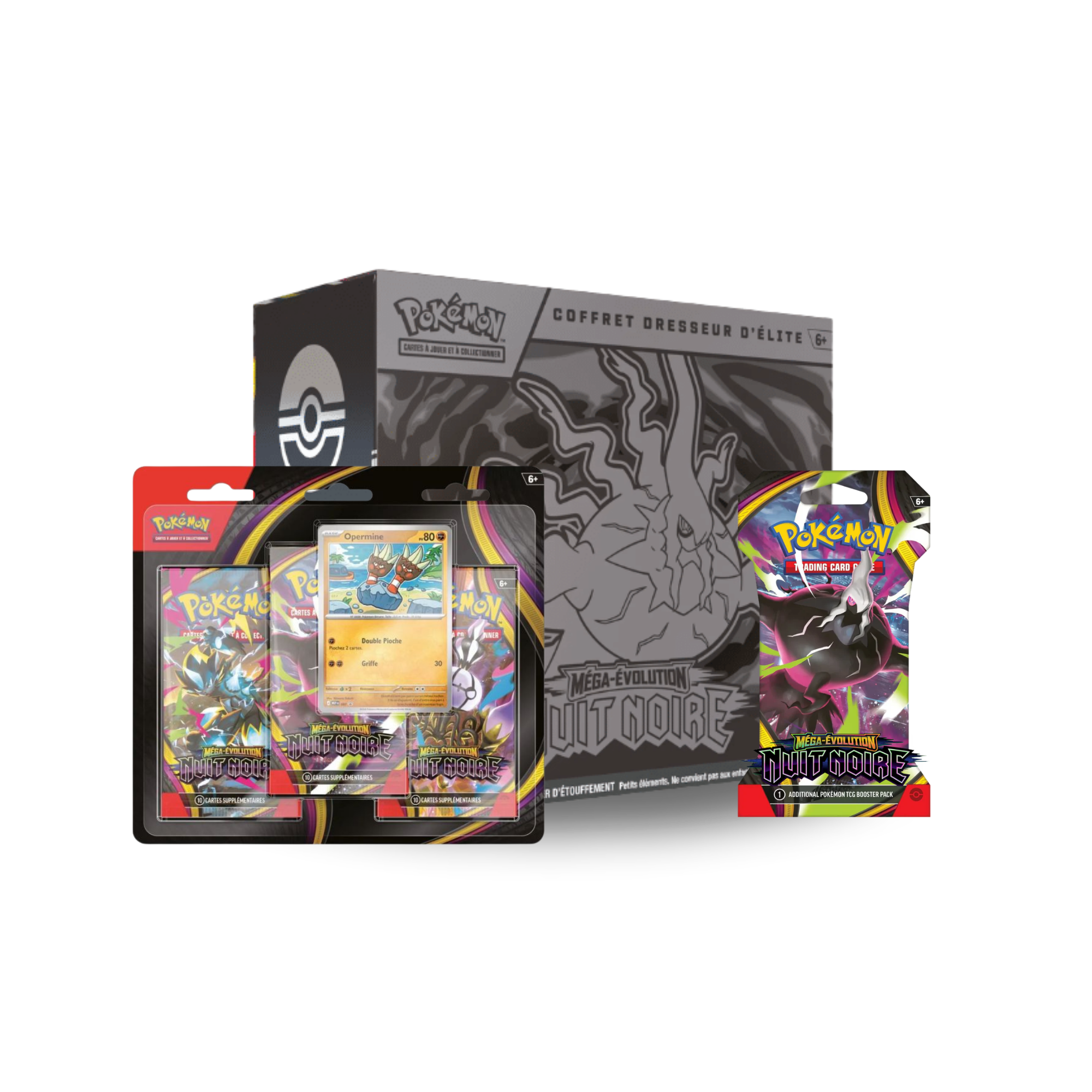 Pack Coffret Dresseur D'Élite, 4 Blister & 2 Tripack - Nuit Noire
