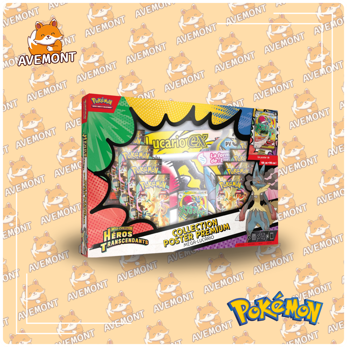 Coffret Poster - Méga Lucario Héros Transcendants